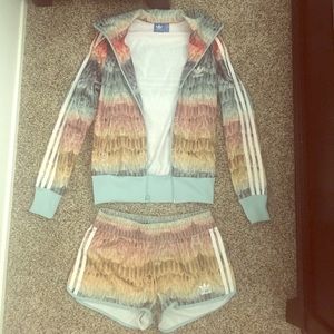 Adidas track suit SHORTS!!