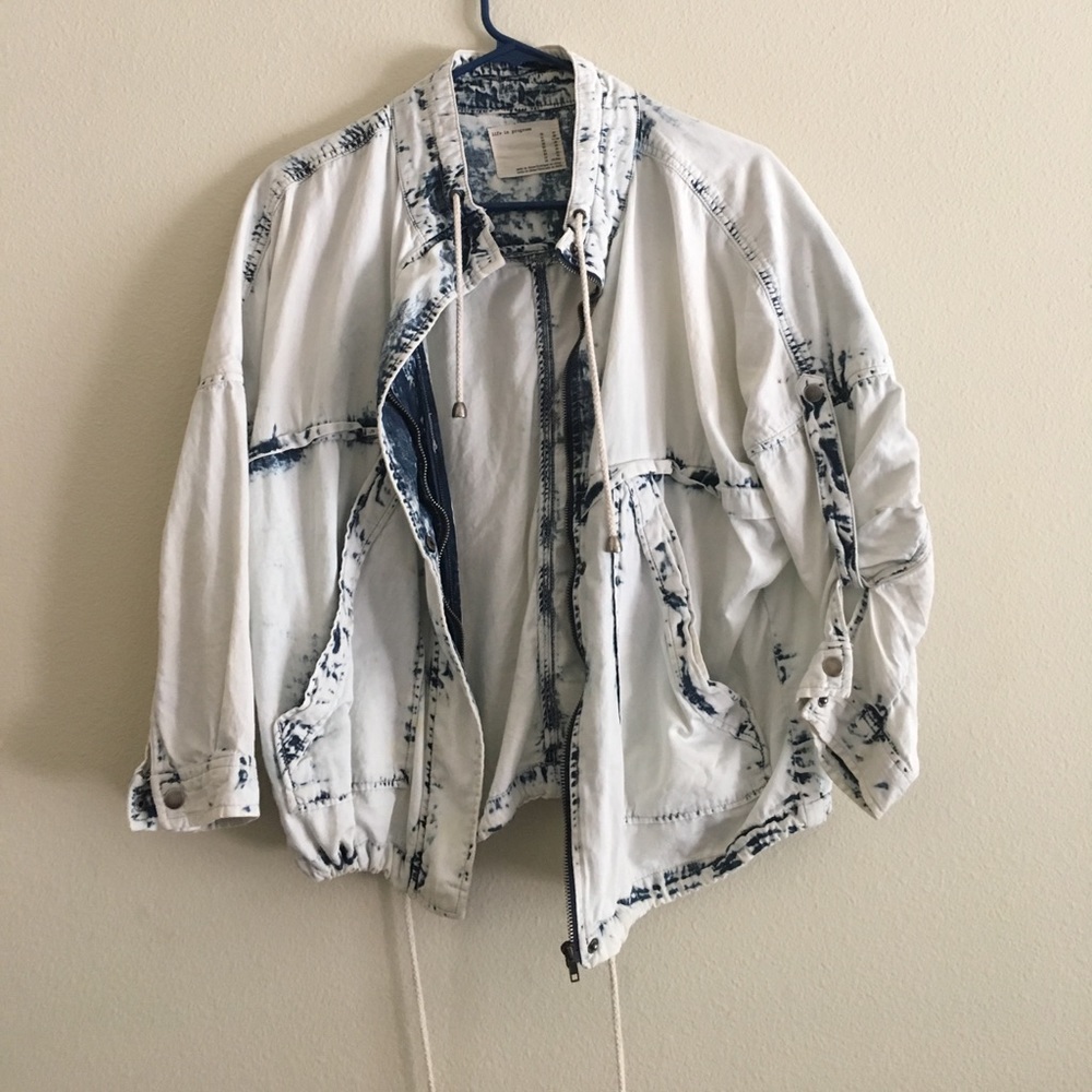 Forever 21 Wind Breaker Jacket--Stone Was