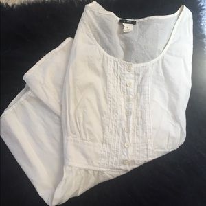 J. Crew white button up lightweight blouse sz 10