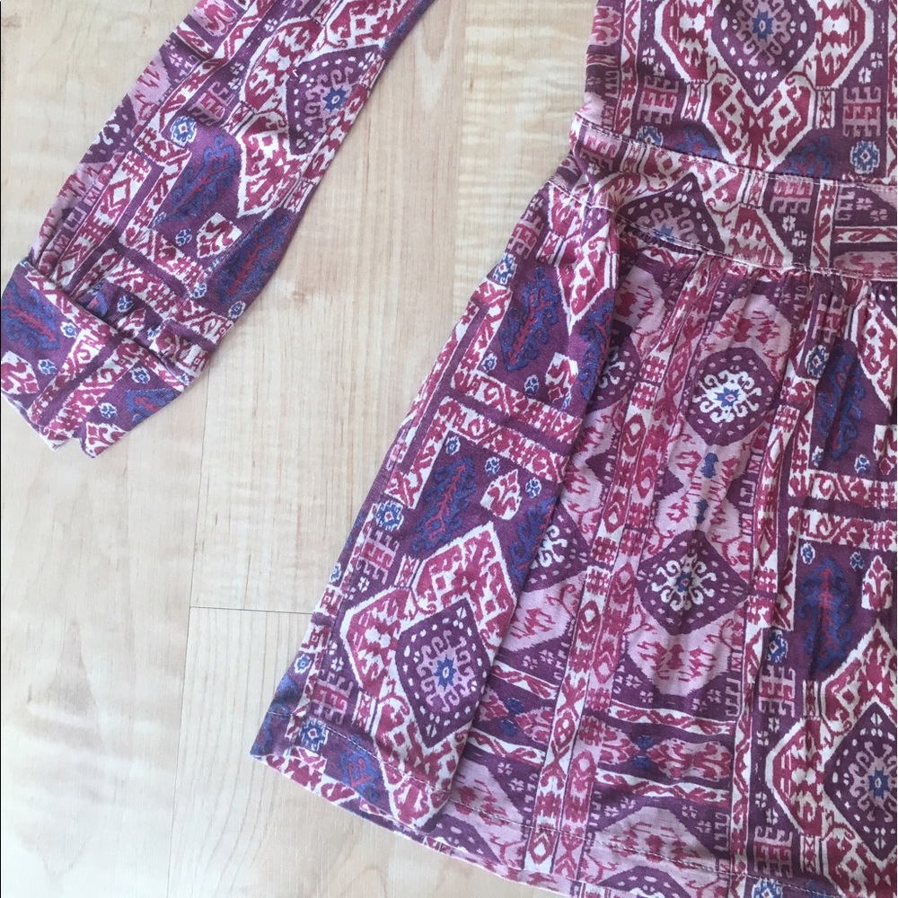 Lucky Brand  Purple Pink Floral Top Shirt Tunic - Picture 6 of 8
