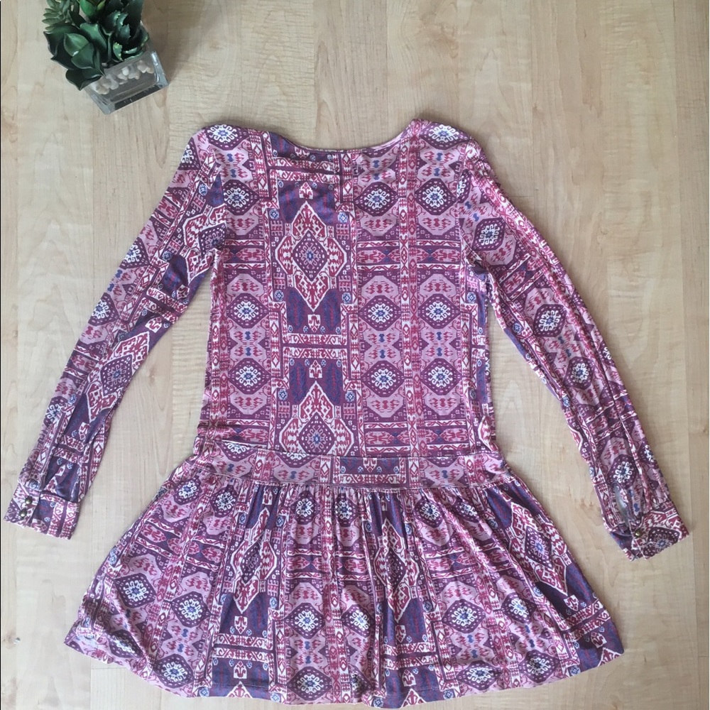 Lucky Brand  Purple Pink Floral Top Shirt Tunic - Picture 2 of 8