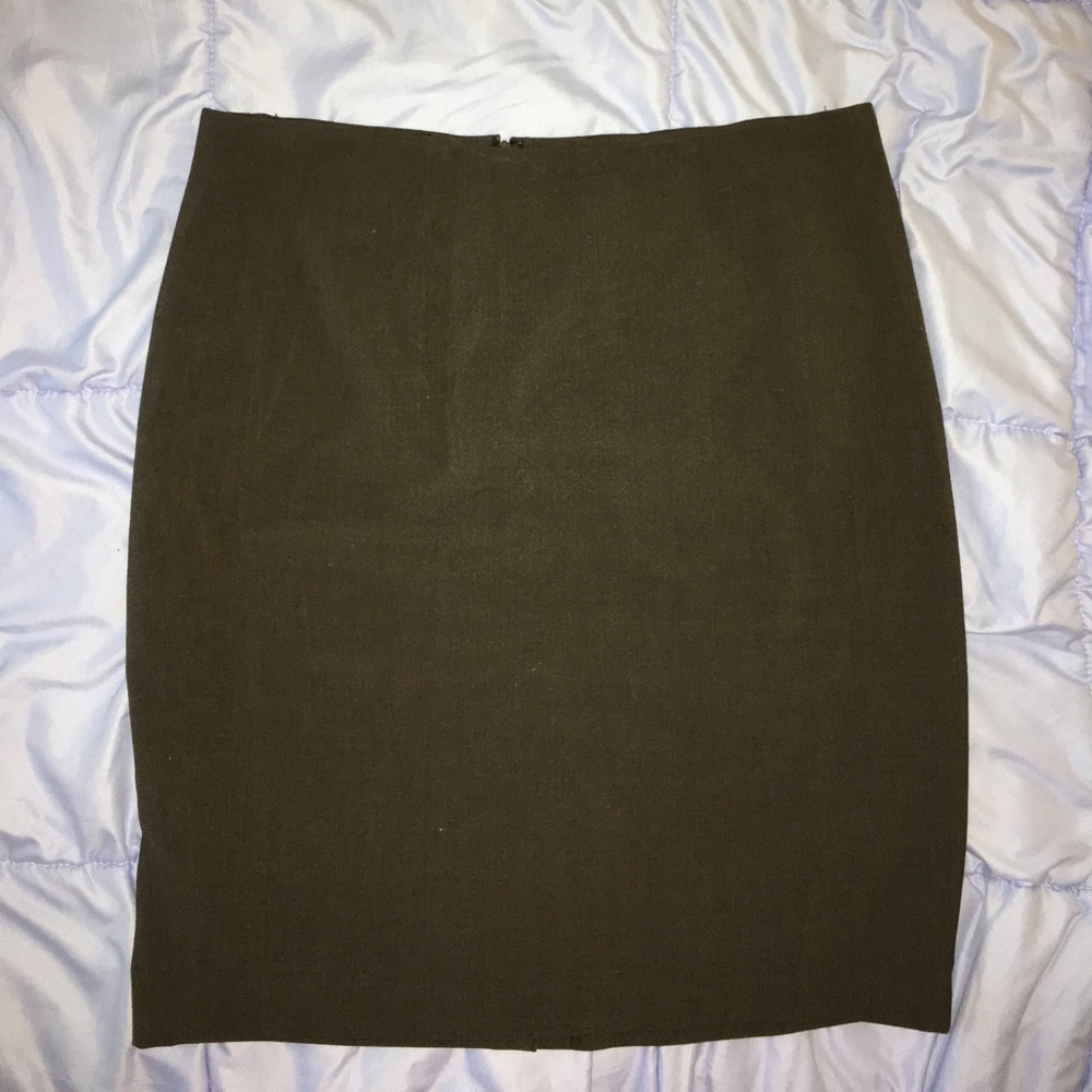 Brown knee length skirt