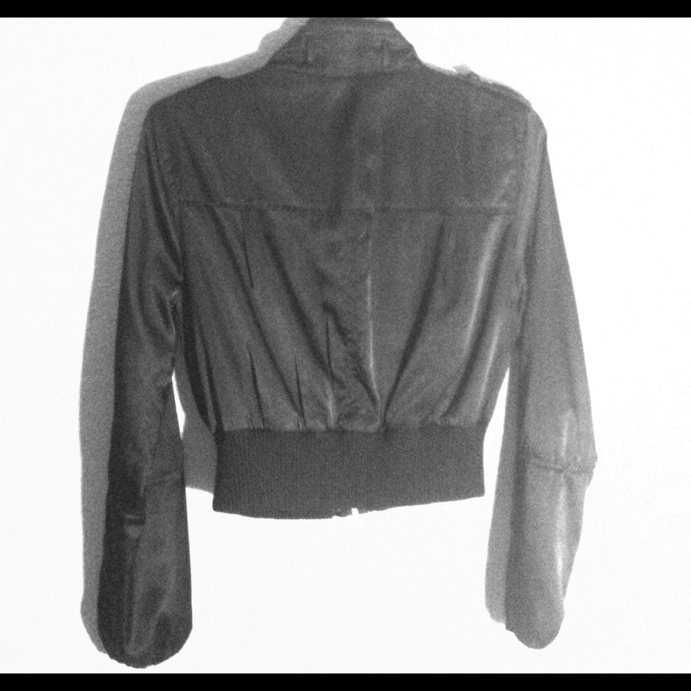 BEBE satin bomber jacket