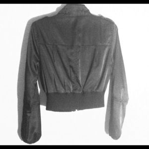 BEBE satin bomber jacket