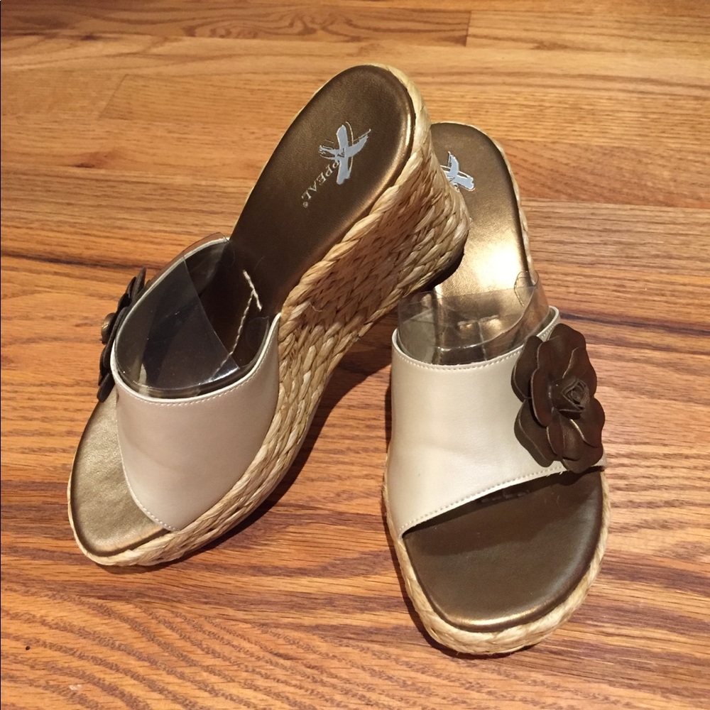 Wedges, worn once, perfect for summer