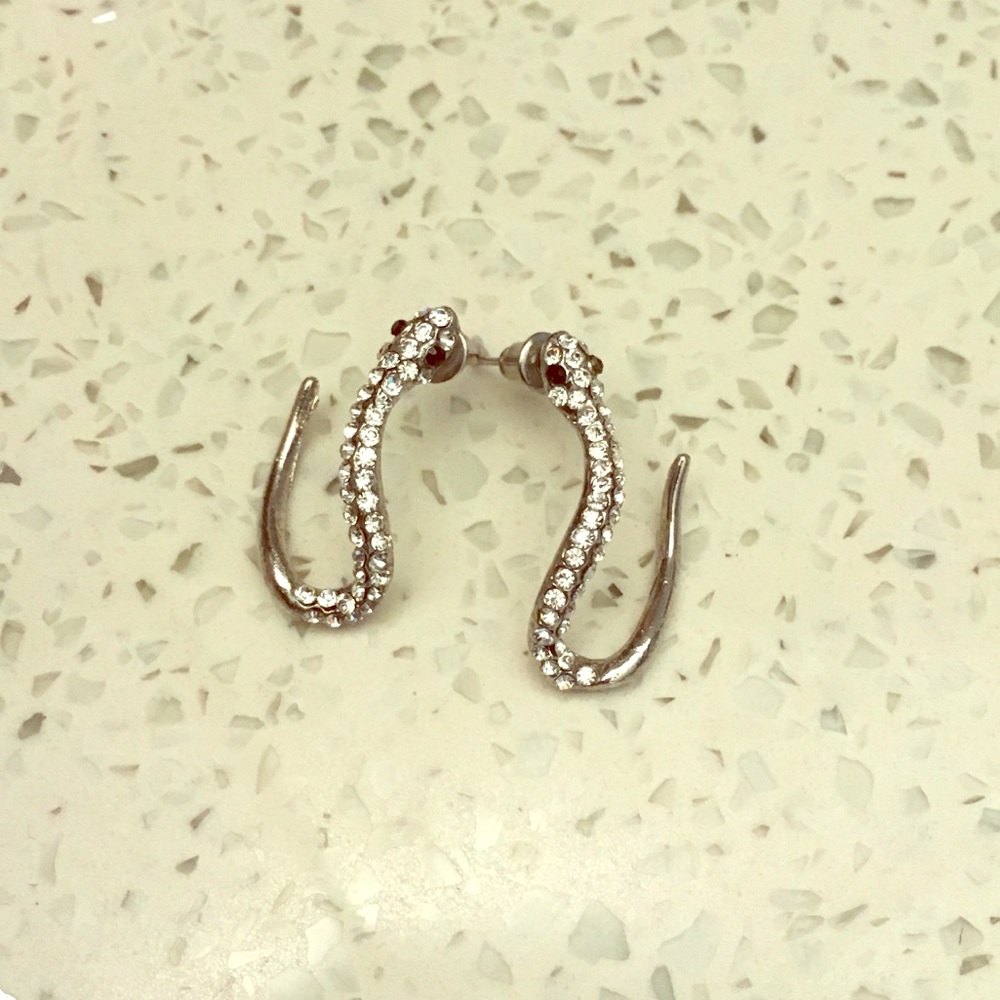 Snake stud earrings