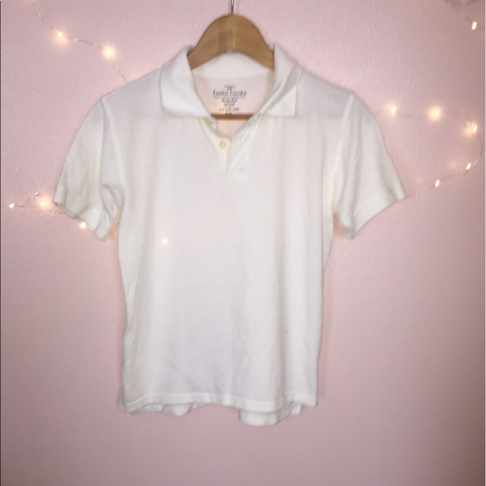 Girls White Uniform Polo