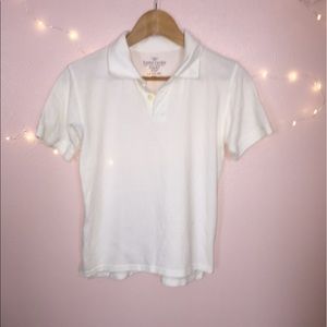 Girls White Uniform Polo