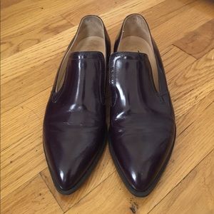Chanel dark purple loafer