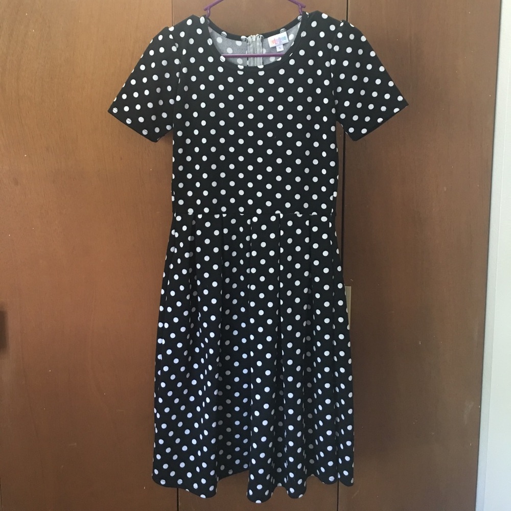 Adorable Amelia small Black and White polka dot