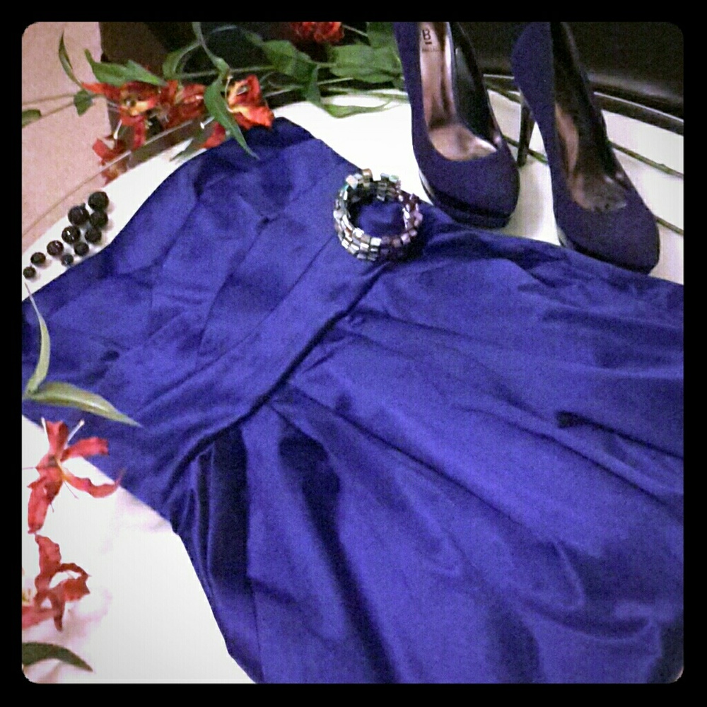 Teeze Me Strapless Royal Blue Dress