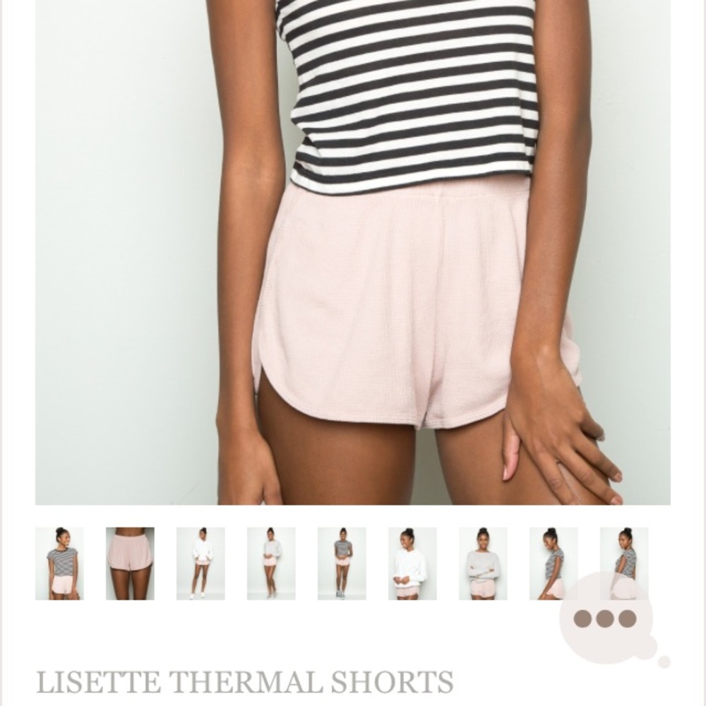 brandy melville thermal lisette shorts