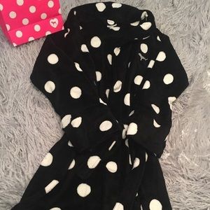 VS Pink Black and White polka dots Robe