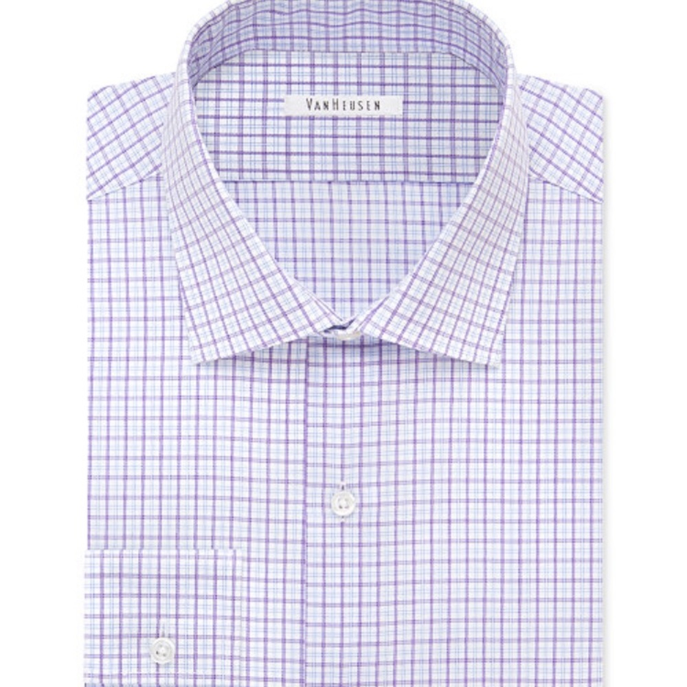 Van Heusen big and tall purple dune dress shirt