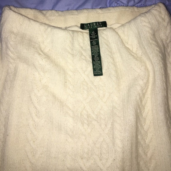 Sweater maxi pencil cram colored argyle skirt - Picture 3 of 4