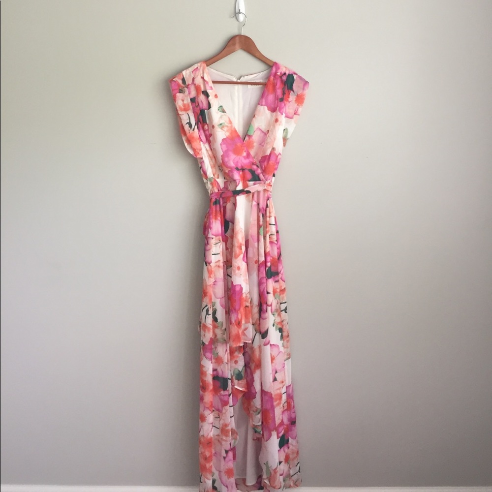 Eliza J Floral Wrap Dress