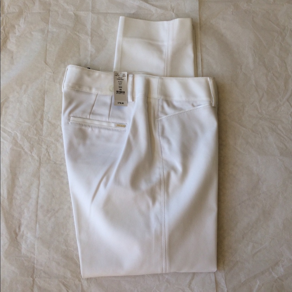 NWT WHBM white slim ankle pants 8R