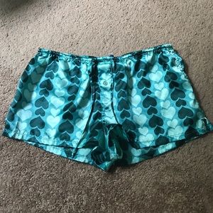 Aeropostale green heart sleep shorts