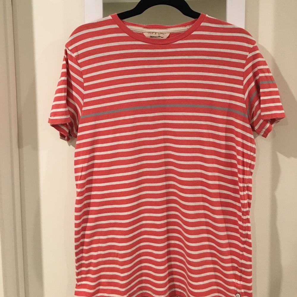 Rag & Bone Orange Stripped Shirt
