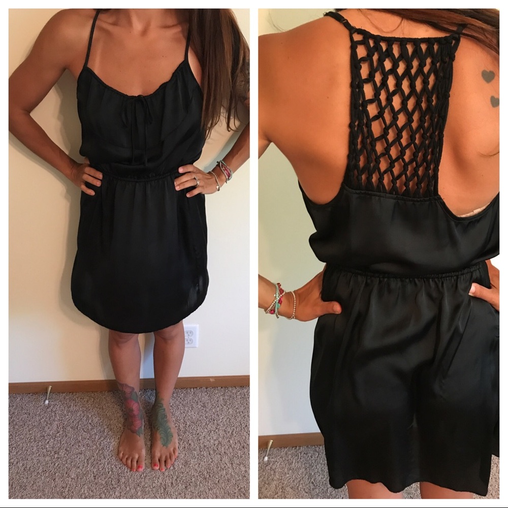 Black silk dress