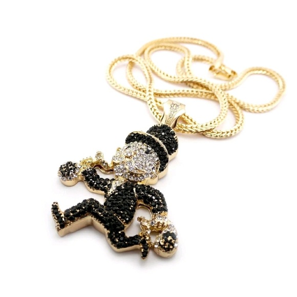 MONOPOLY Pendant, 4mm 36" Franco Chain necklace - Picture 1 of 2