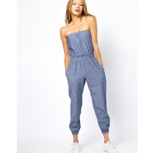 American apparel strapless jumpsuit