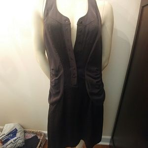 Balenciaga Black Shift Dress in Silk Size 38