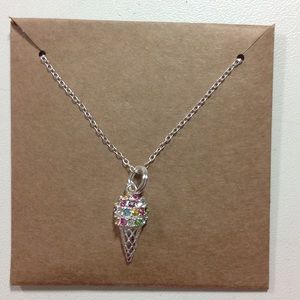 Ice Cream Cone Charm Necklace