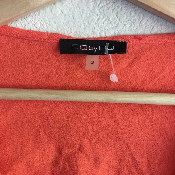 CQbyCQ Boho Coral Lace Bell Sleeve Blouse - Picture 3 of 6