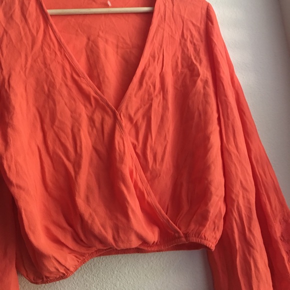 CQbyCQ Boho Coral Lace Bell Sleeve Blouse - Picture 6 of 6