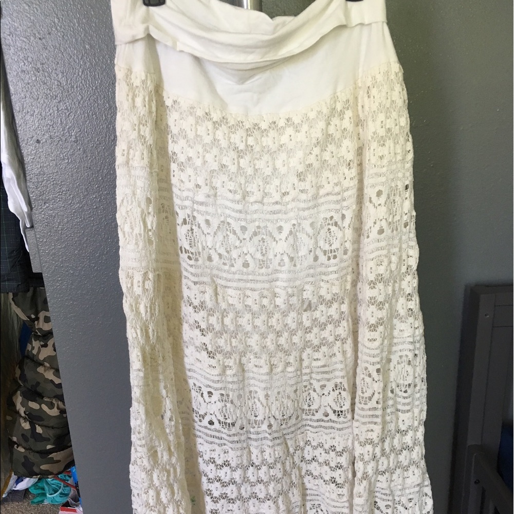Lace maxi skirt