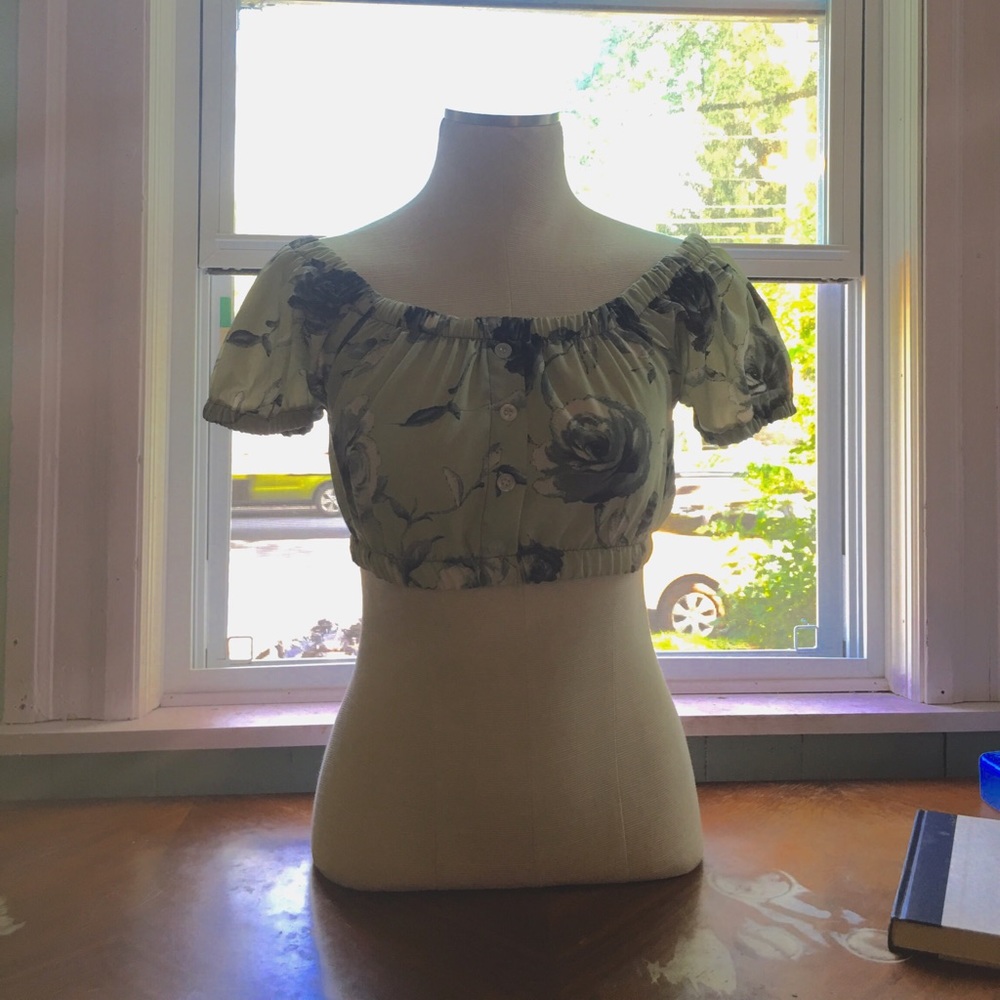 Free People Floral Crop