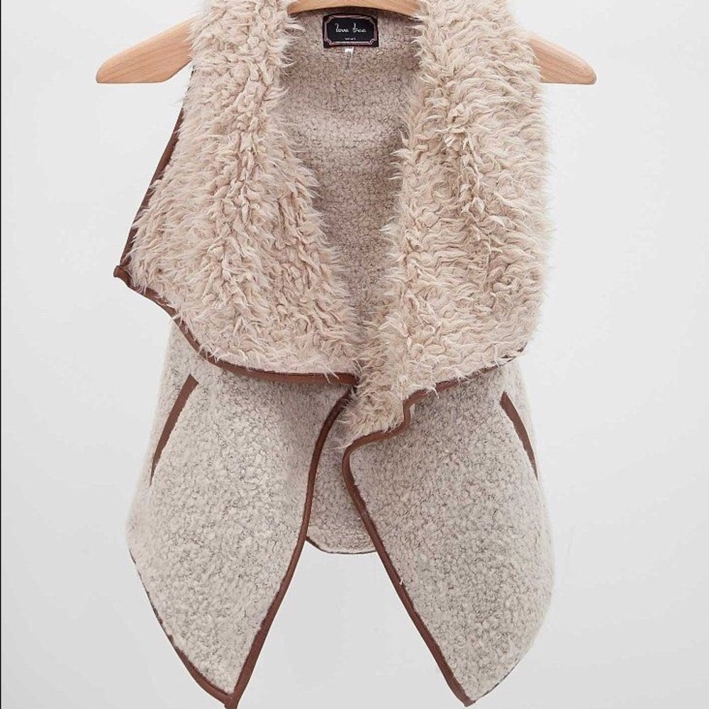 Love Tree Faux Fur Shearling Vest