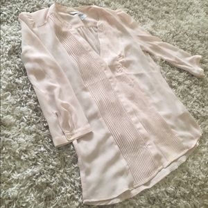blush 3/4 sleeve blouse