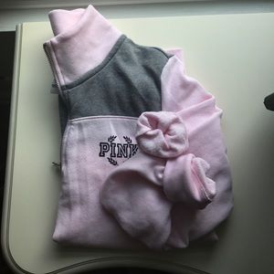 Pink (Light Pink) 1/4 Zip Sweater