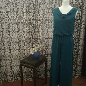 Vince Camuto teal green pants romper