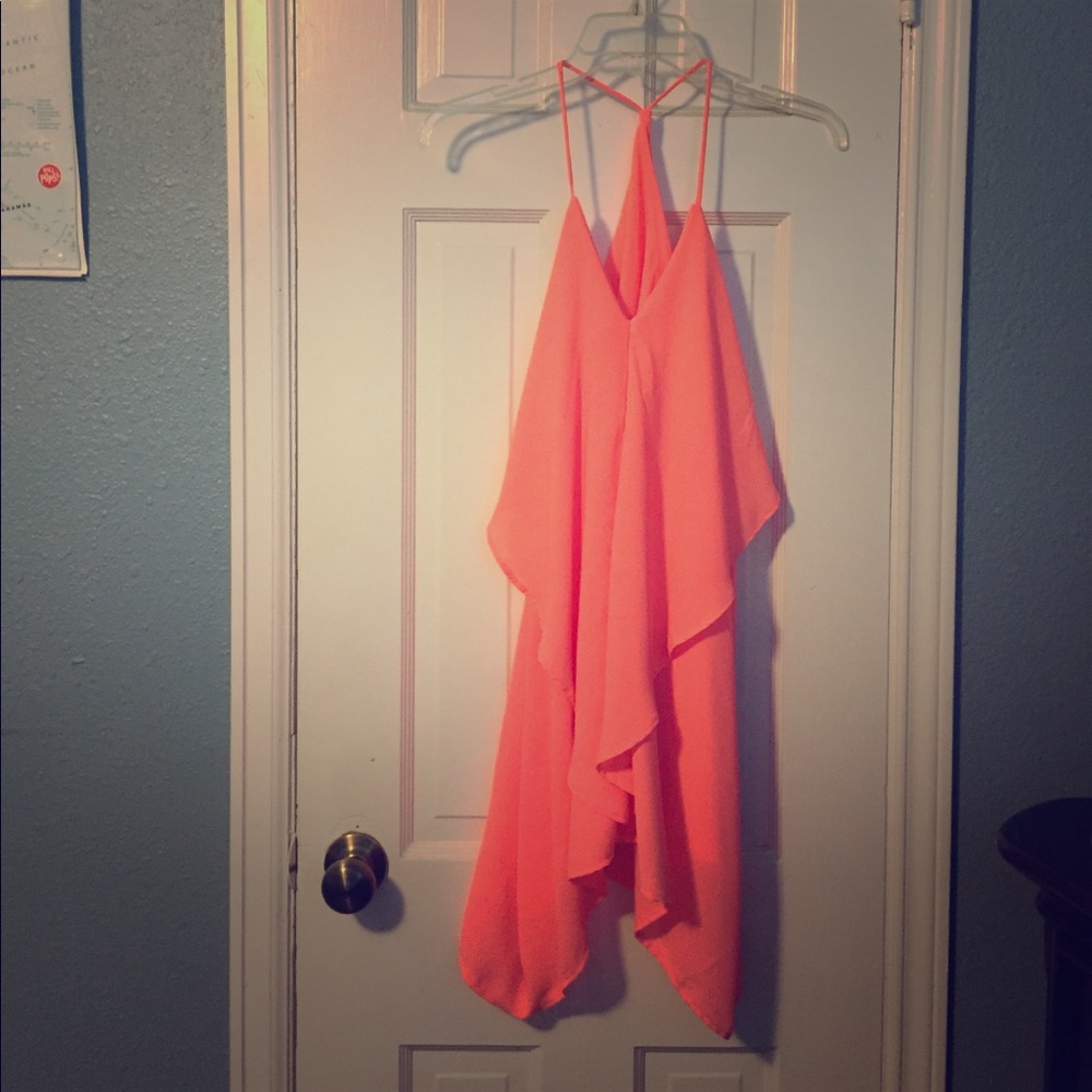 Orange trapeze dress