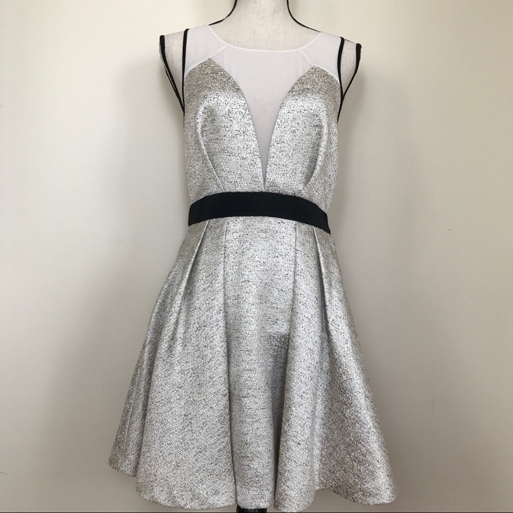 BESFD BCBG Elegant Sleeveless Flare Dress