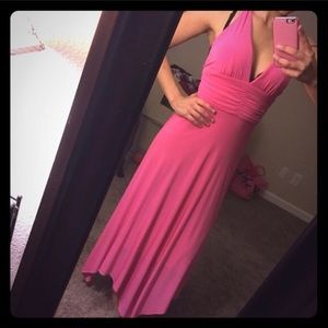 BCBG Maxazria Pink Halter Dress