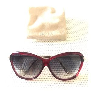 "Burlesque" Dita sunglasses red cat eye