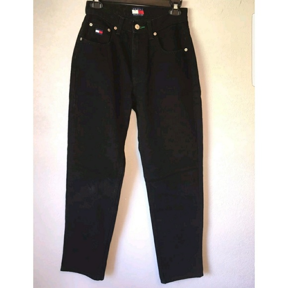 tommy hilfiger black mom jeans