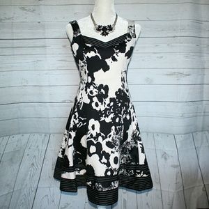 Jones New York Black and White Dress