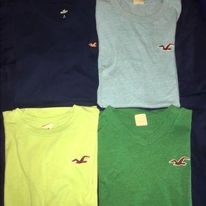 4 men's Hollister shirts