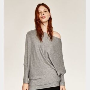 Zara off shoulder knit sweater