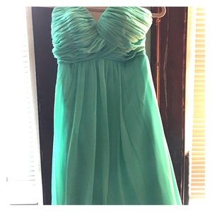 Mint Colored Strapless Dress