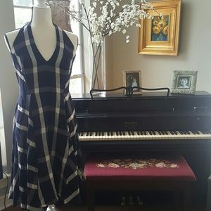 Anthropologie plaid halter dress