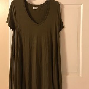 ZARA t shirt dress in olive