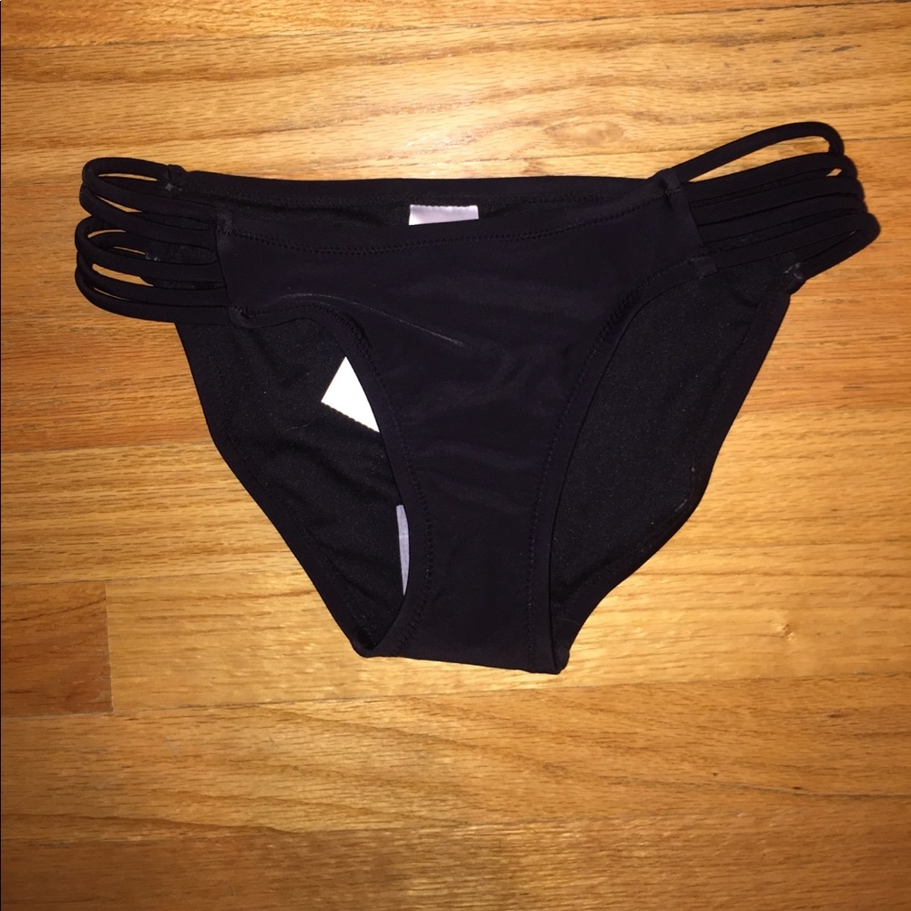 Plain black bathing suit bottoms