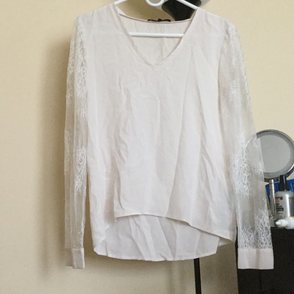 Silk and lace blouse