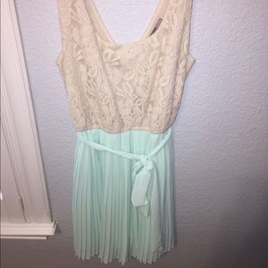 Tiffany Blue and lace dress